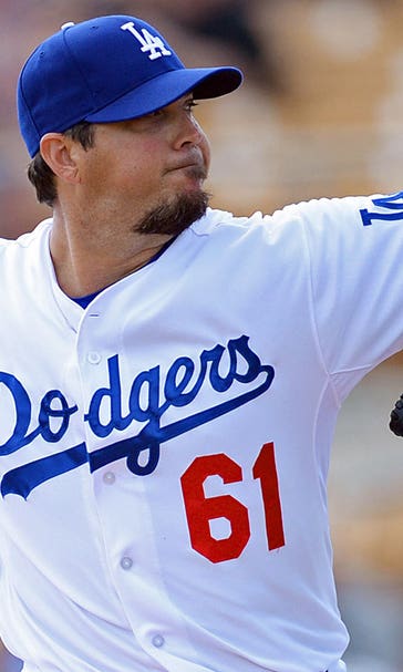 Josh Beckett goes 3 scoreless, leaves with sore thumb